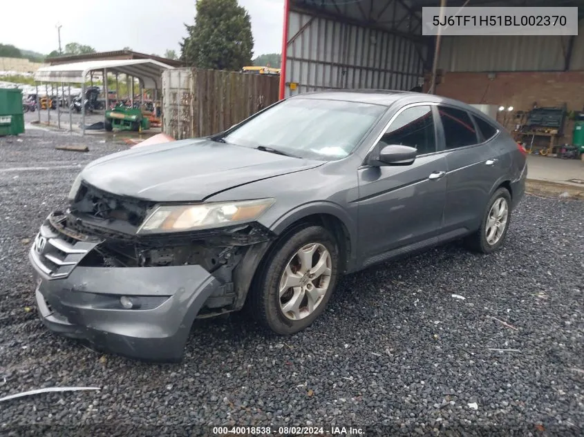 5J6TF1H51BL002370 2011 Honda Accord Crosstour Ex-L