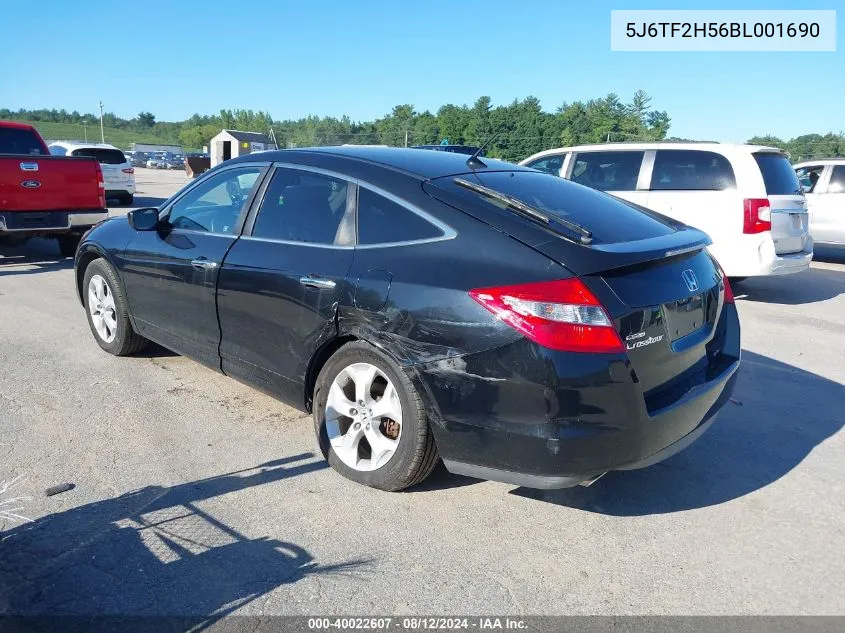 2011 Honda Accord Crosstour Ex-L VIN: 5J6TF2H56BL001690 Lot: 40022607