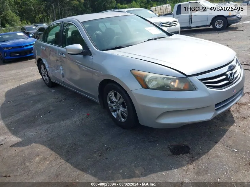 1HGCP2F49BA026495 2011 Honda Accord 2.4 Lx-P