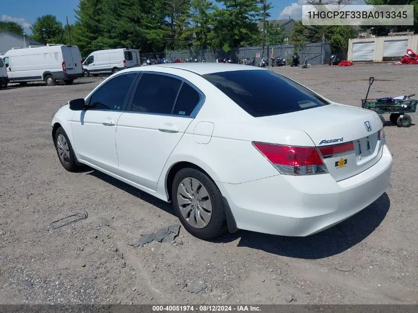 1HGCP2F33BA013345 2011 Honda Accord 2.4 Lx