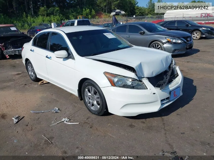 1HGCP2F62BA099242 2011 Honda Accord 2.4 Se