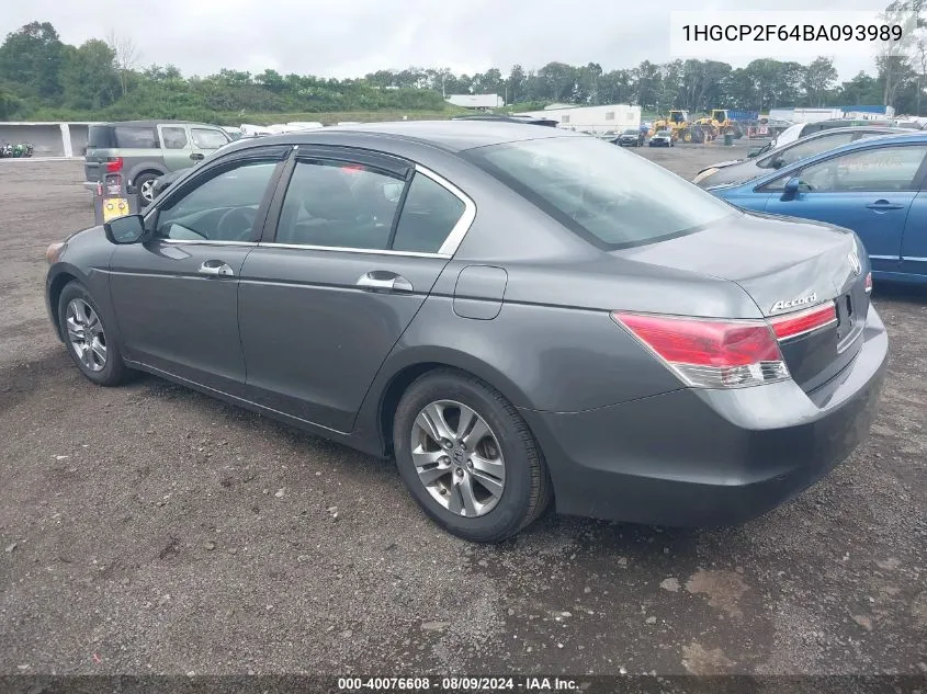 1HGCP2F64BA093989 2011 Honda Accord 2.4 Se