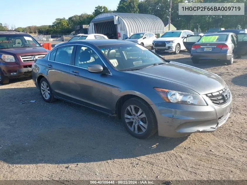 2011 Honda Accord 2.4 Se VIN: 1HGCP2F66BA009719 Lot: 40105448