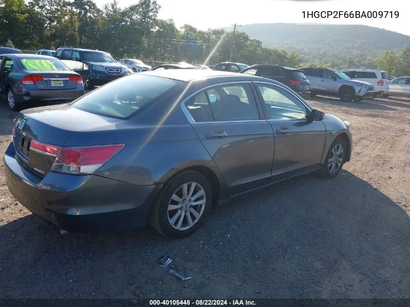 2011 Honda Accord 2.4 Se VIN: 1HGCP2F66BA009719 Lot: 40105448