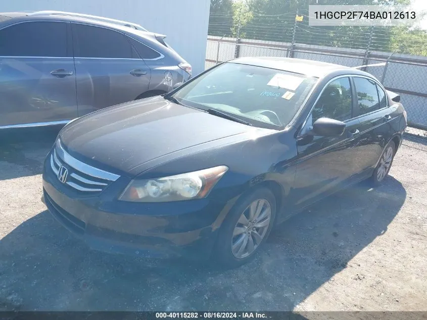 2011 Honda Accord 2.4 Ex VIN: 1HGCP2F74BA012613 Lot: 40115282