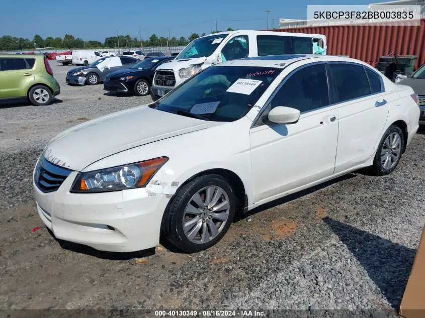 5KBCP3F82BB003835 2011 Honda Accord 3.5 Ex-L