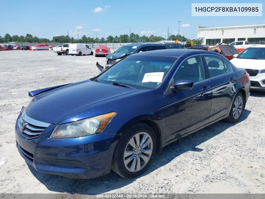 1HGCP2F8XBA109985 2011 Honda Accord 2.4 Ex-L