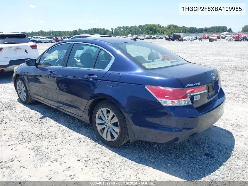 1HGCP2F8XBA109985 2011 Honda Accord 2.4 Ex-L