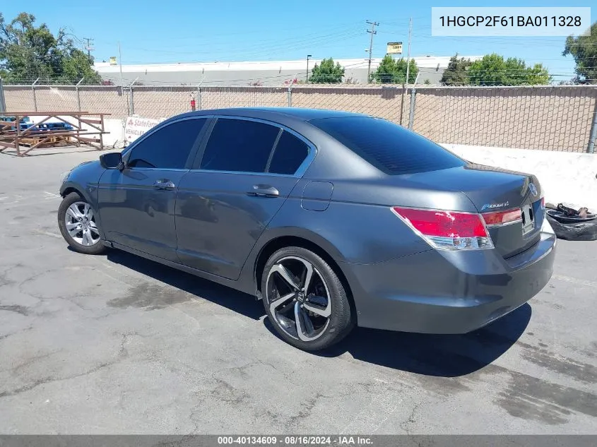 2011 Honda Accord 2.4 Se VIN: 1HGCP2F61BA011328 Lot: 40134609