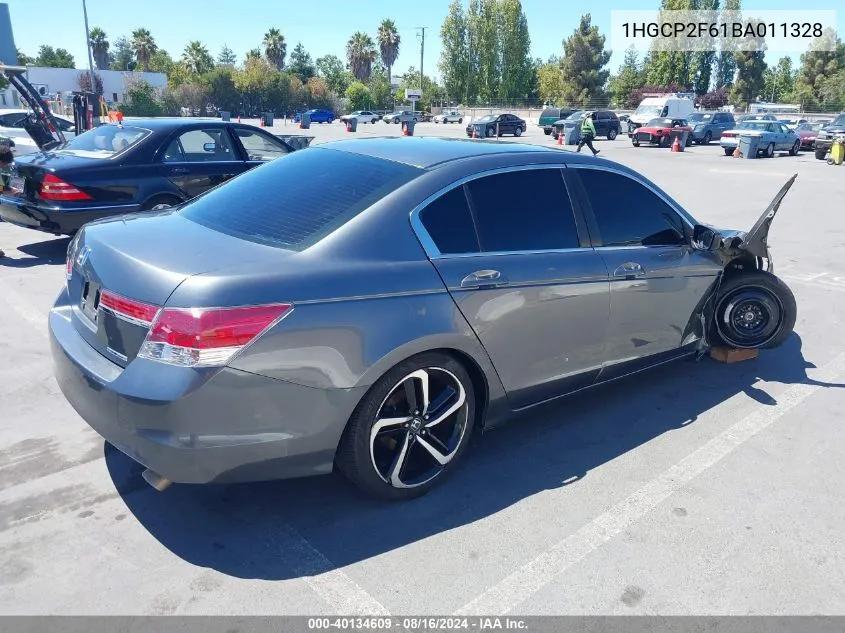 2011 Honda Accord 2.4 Se VIN: 1HGCP2F61BA011328 Lot: 40134609