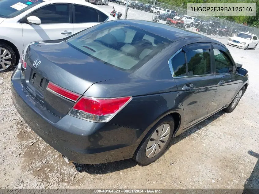 1HGCP2F39BA125146 2011 Honda Accord 2.4 Lx