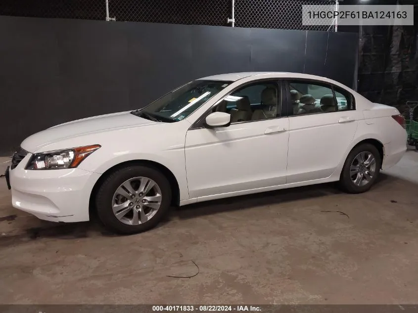 2011 Honda Accord 2.4 Se VIN: 1HGCP2F61BA124163 Lot: 40171833