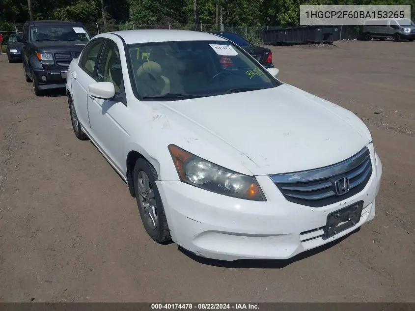 1HGCP2F60BA153265 2011 Honda Accord 2.4 Se