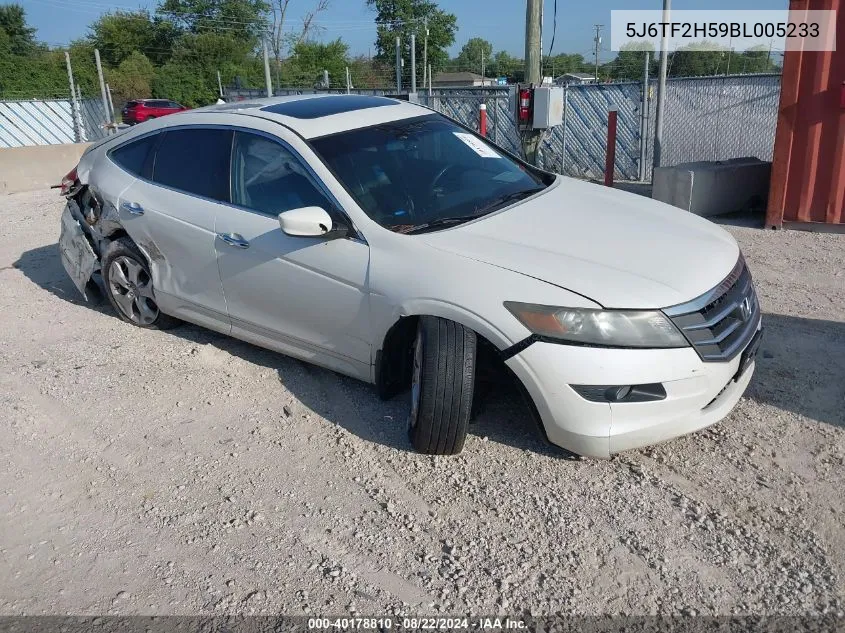 5J6TF2H59BL005233 2011 Honda Accord Crosstour Ex-L