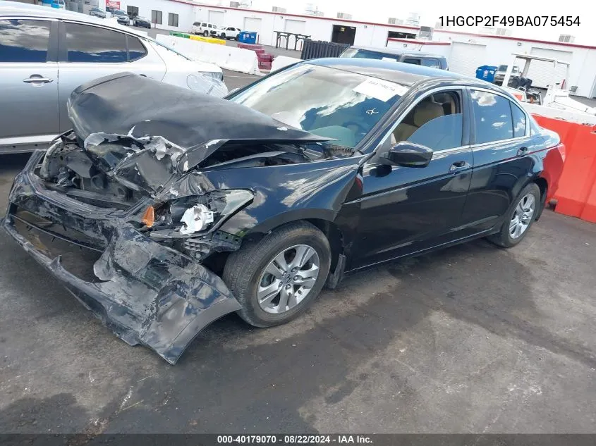 1HGCP2F49BA075454 2011 Honda Accord 2.4 Lx-P