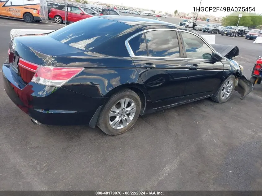 1HGCP2F49BA075454 2011 Honda Accord 2.4 Lx-P