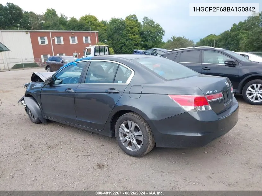 1HGCP2F68BA150842 2011 Honda Accord 2.4 Se