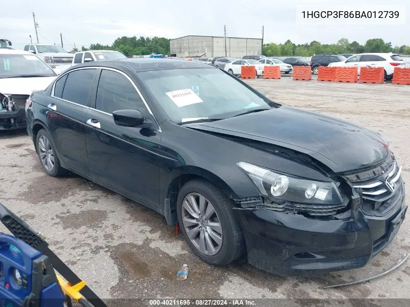 2011 Honda Accord 3.5 Ex-L VIN: 1HGCP3F86BA012739 Lot: 40211695