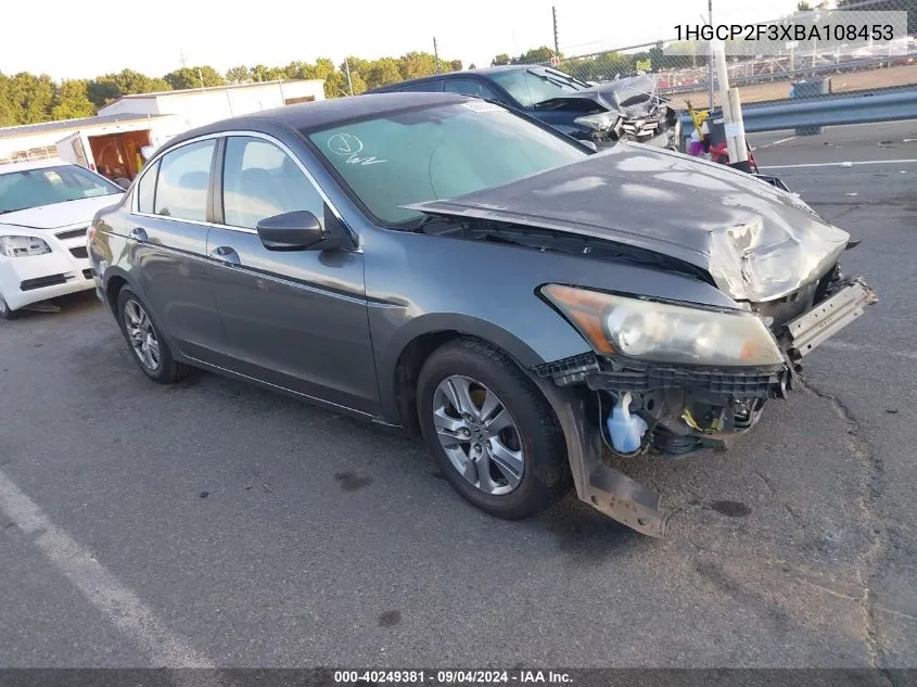 2011 Honda Accord Sdn Lx VIN: 1HGCP2F3XBA108453 Lot: 40249381