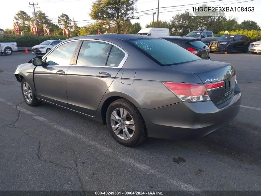 1HGCP2F3XBA108453 2011 Honda Accord Sdn Lx