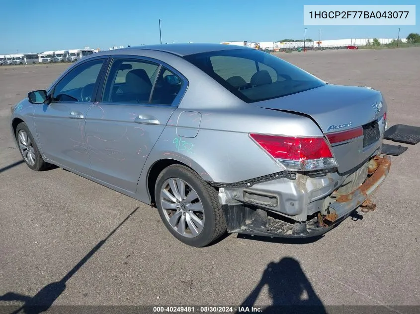 1HGCP2F77BA043077 2011 Honda Accord 2.4 Ex