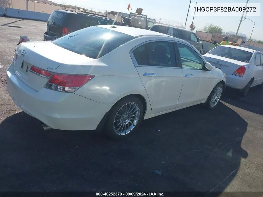 2011 Honda Accord 3.5 Ex-L VIN: 1HGCP3F82BA009272 Lot: 40252379