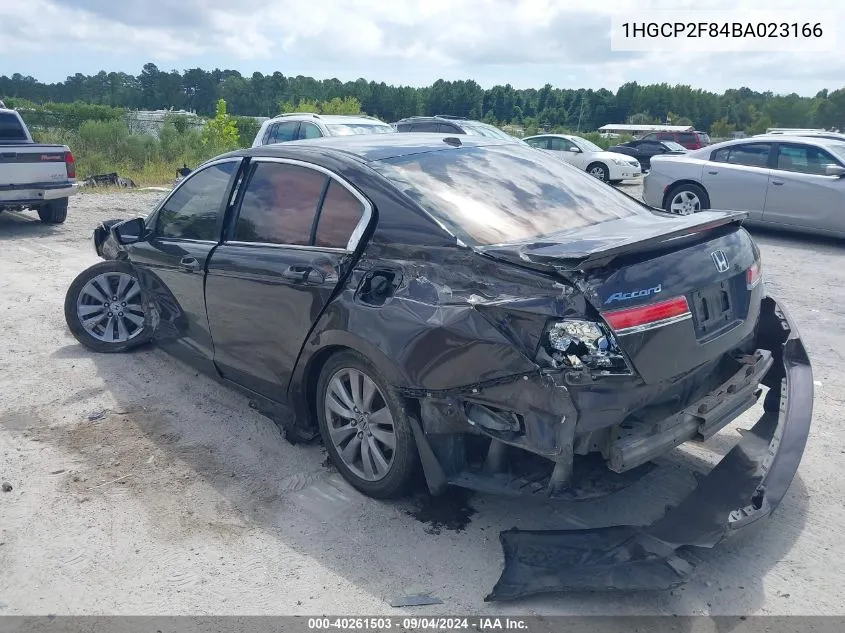 2011 Honda Accord 2.4 Ex-L VIN: 1HGCP2F84BA023166 Lot: 40261503