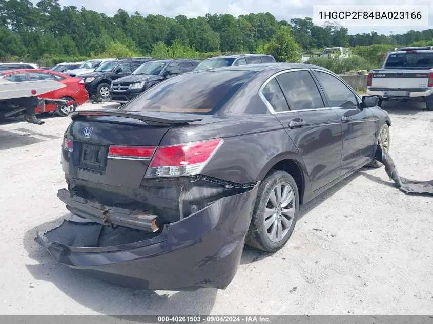 2011 Honda Accord 2.4 Ex-L VIN: 1HGCP2F84BA023166 Lot: 40261503