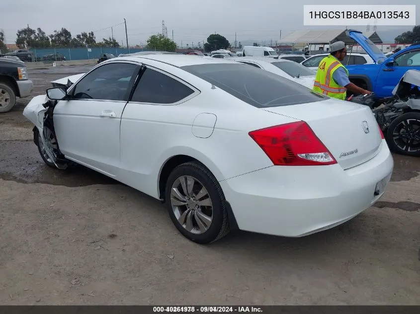 2011 Honda Accord 2.4 Ex-L VIN: 1HGCS1B84BA013543 Lot: 40261978