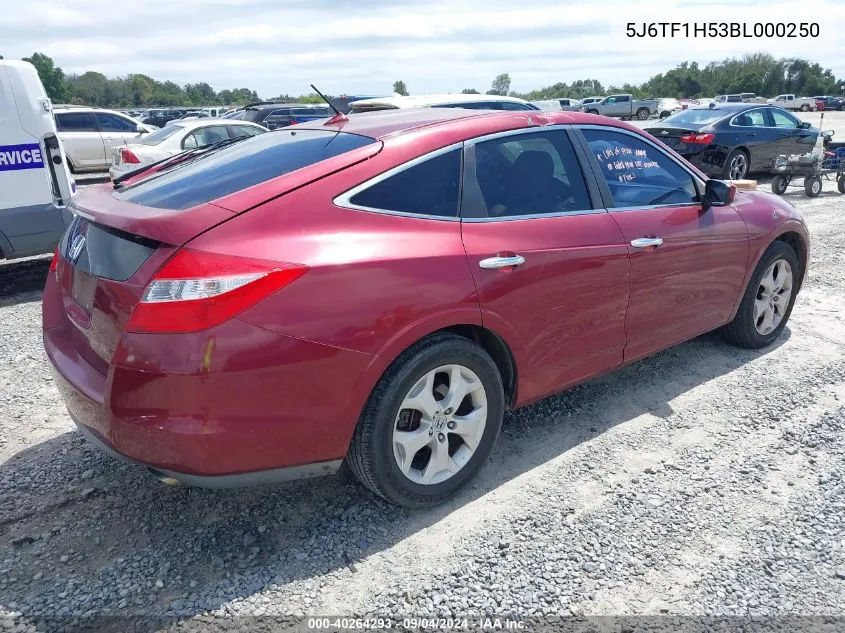 2011 Honda Accord Crosstour Ex-L VIN: 5J6TF1H53BL000250 Lot: 40264293