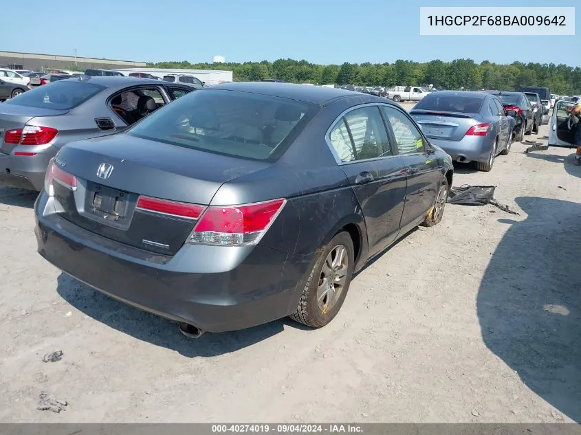 2011 Honda Accord 2.4 Se VIN: 1HGCP2F68BA009642 Lot: 40274019