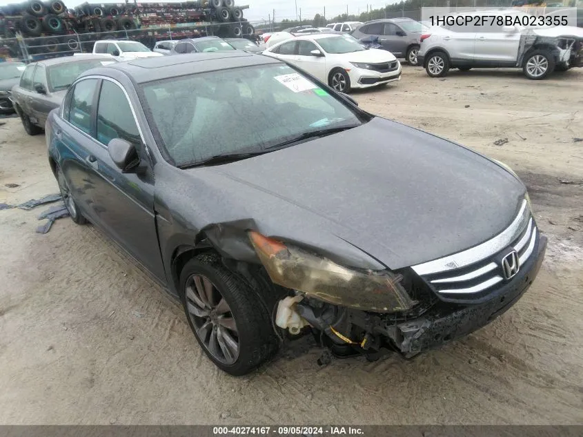 2011 Honda Accord Ex VIN: 1HGCP2F78BA023355 Lot: 40274167