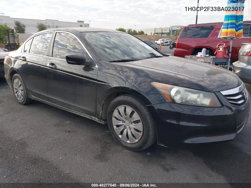 2011 Honda Accord 2.4 Lx VIN: 1HGCP2F33BA023017 Lot: 40277540