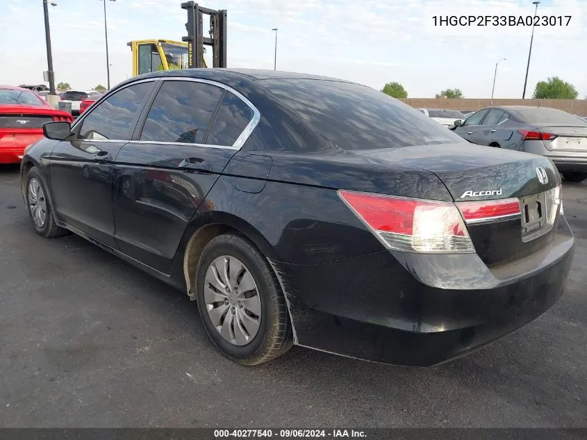 1HGCP2F33BA023017 2011 Honda Accord 2.4 Lx