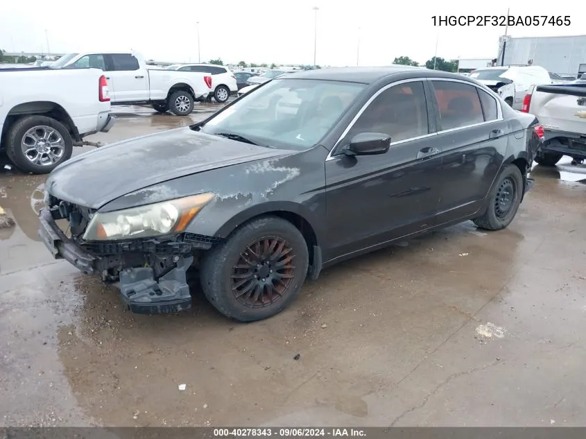 1HGCP2F32BA057465 2011 Honda Accord 2.4 Lx