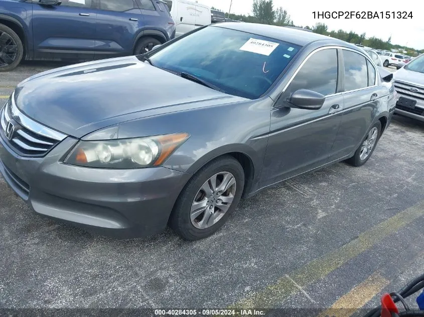 1HGCP2F62BA151324 2011 Honda Accord 2.4 Se