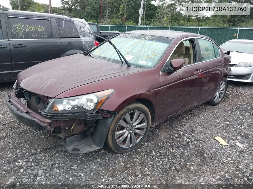 2011 Honda Accord Ex VIN: 1HGCP2F73BA132760 Lot: 40287377