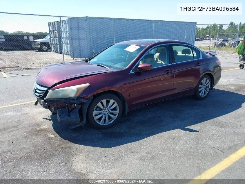 2011 Honda Accord 2.4 Ex VIN: 1HGCP2F73BA096584 Lot: 40297088