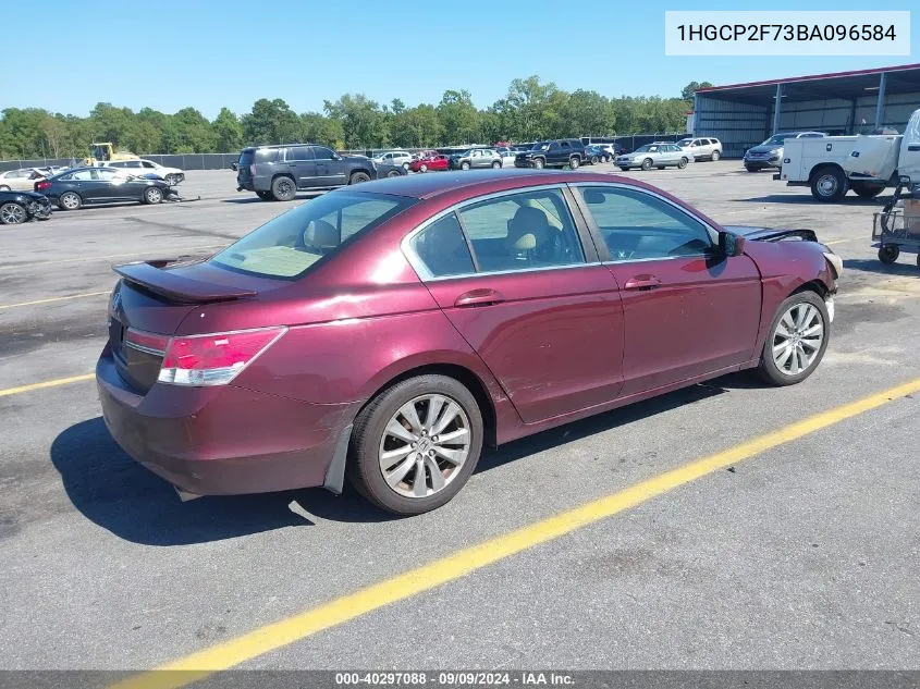 2011 Honda Accord 2.4 Ex VIN: 1HGCP2F73BA096584 Lot: 40297088