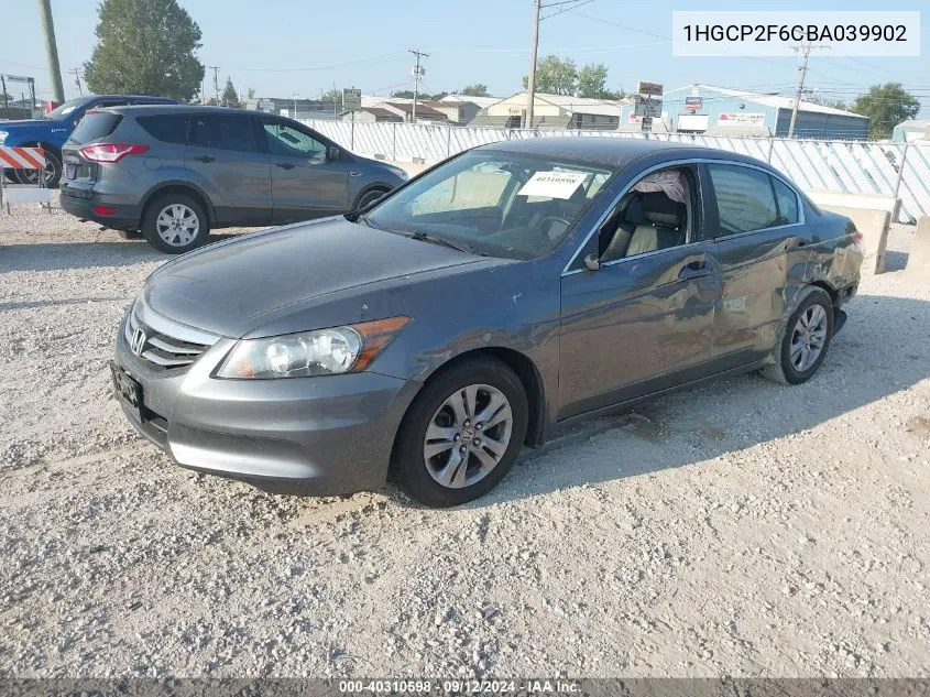 2011 Honda Accord Se VIN: 1HGCP2F6CBA039902 Lot: 40310598