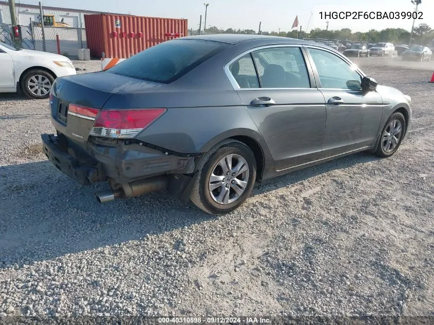 2011 Honda Accord Se VIN: 1HGCP2F6CBA039902 Lot: 40310598