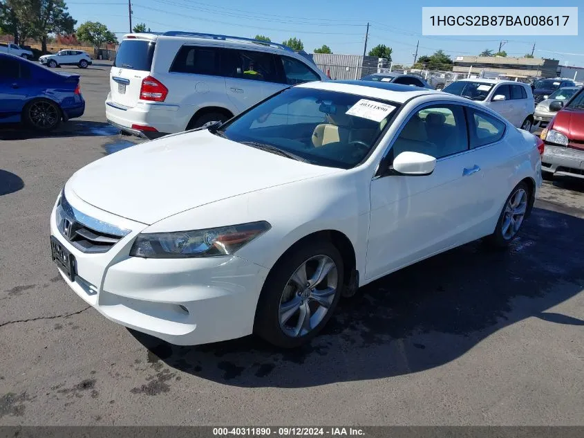 2011 Honda Accord 3.5 Ex-L VIN: 1HGCS2B87BA008617 Lot: 40311890