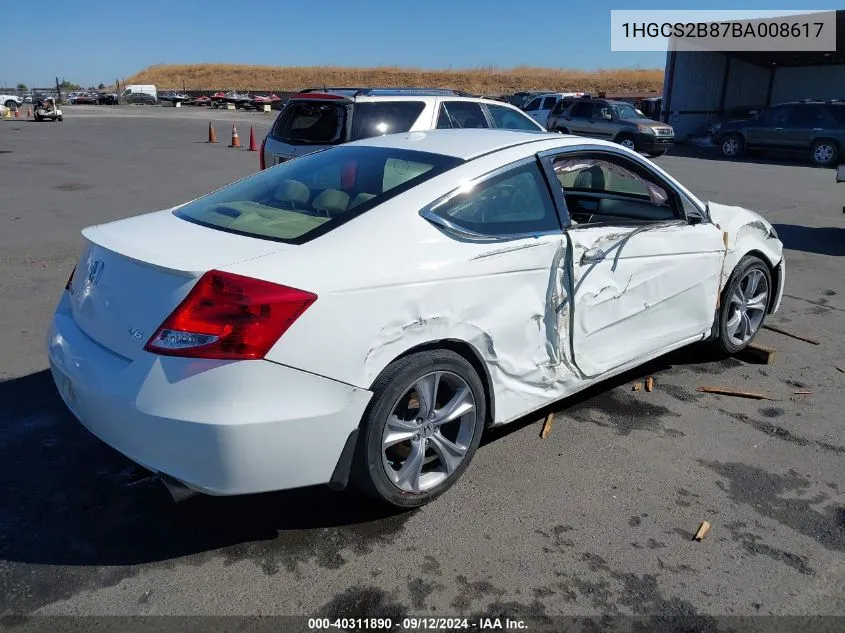 1HGCS2B87BA008617 2011 Honda Accord 3.5 Ex-L