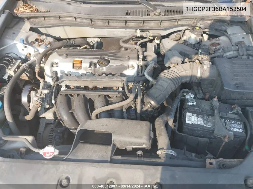 1HGCP2F36BA153504 2011 Honda Accord Lx