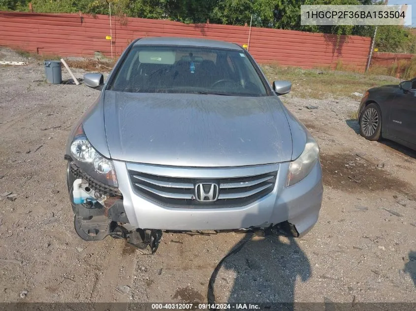 1HGCP2F36BA153504 2011 Honda Accord Lx