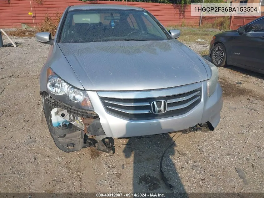 1HGCP2F36BA153504 2011 Honda Accord Lx