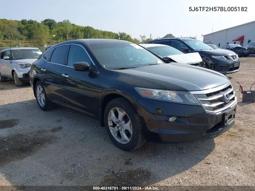 2011 Honda Accord Crosstour Ex-L VIN: 5J6TF2H57BL005182 Lot: 40316701