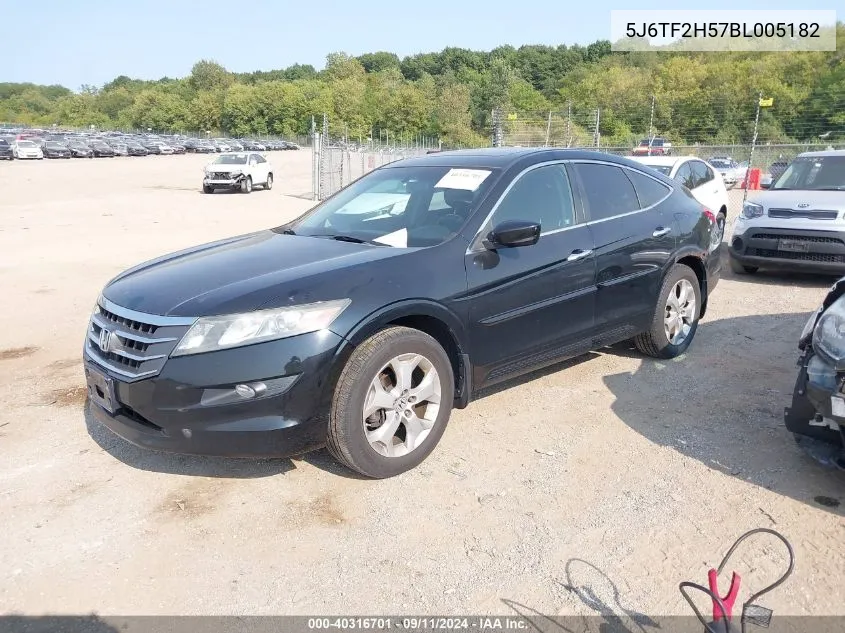 2011 Honda Accord Crosstour Ex-L VIN: 5J6TF2H57BL005182 Lot: 40316701