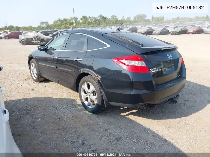 2011 Honda Accord Crosstour Ex-L VIN: 5J6TF2H57BL005182 Lot: 40316701