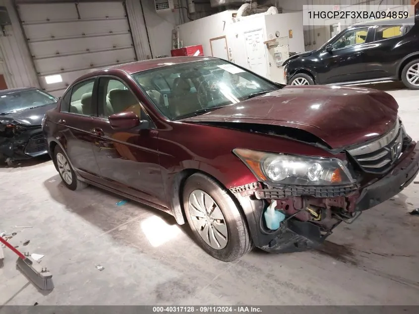 1HGCP2F3XBA094859 2011 Honda Accord Lx